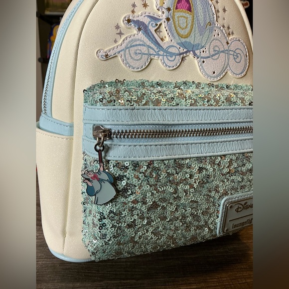 Cinderella’s Magical Carriage Sequin Loungefly - Picture 3 of 8